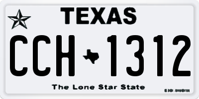 TX license plate CCH1312