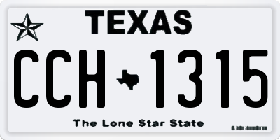 TX license plate CCH1315