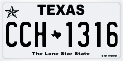 TX license plate CCH1316