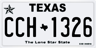 TX license plate CCH1326
