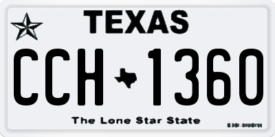 TX license plate CCH1360