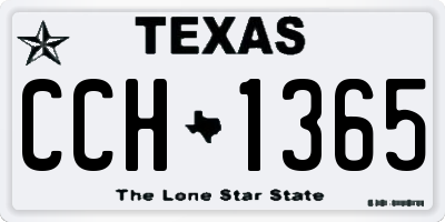 TX license plate CCH1365