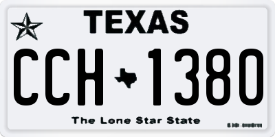 TX license plate CCH1380