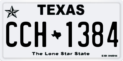 TX license plate CCH1384