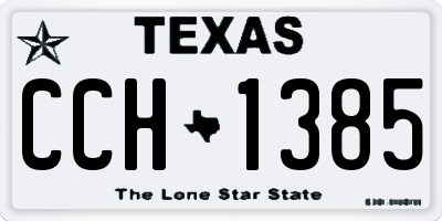 TX license plate CCH1385