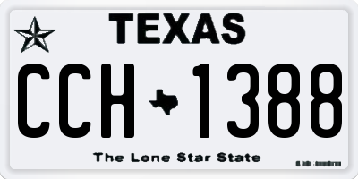 TX license plate CCH1388