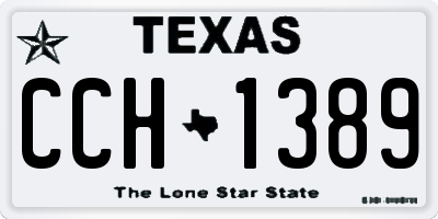 TX license plate CCH1389