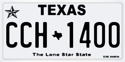 TX license plate CCH1400
