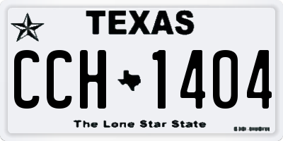 TX license plate CCH1404