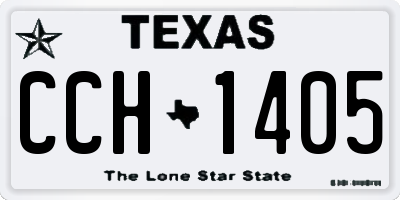 TX license plate CCH1405