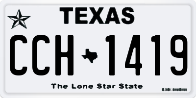 TX license plate CCH1419