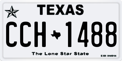 TX license plate CCH1488