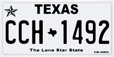 TX license plate CCH1492