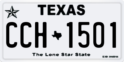 TX license plate CCH1501