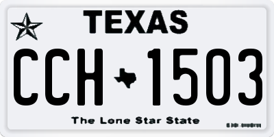 TX license plate CCH1503
