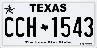 TX license plate CCH1543