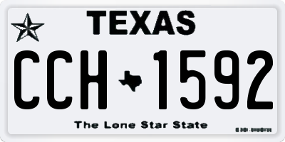TX license plate CCH1592