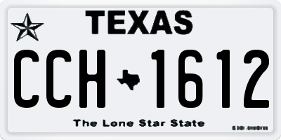 TX license plate CCH1612
