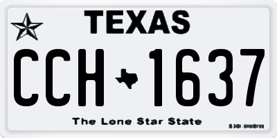 TX license plate CCH1637