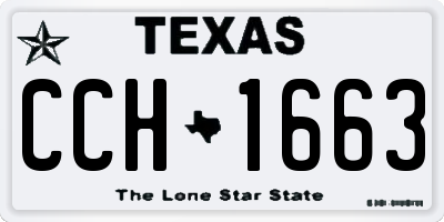 TX license plate CCH1663
