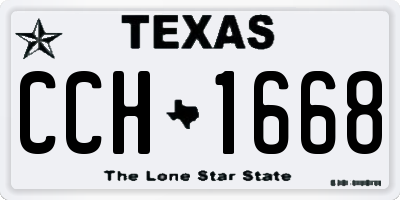 TX license plate CCH1668