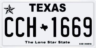 TX license plate CCH1669