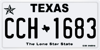 TX license plate CCH1683