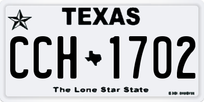 TX license plate CCH1702