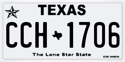 TX license plate CCH1706