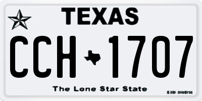 TX license plate CCH1707