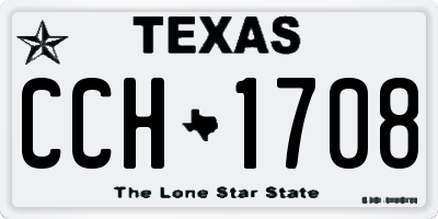 TX license plate CCH1708