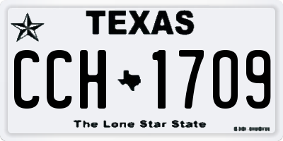 TX license plate CCH1709