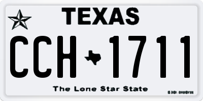 TX license plate CCH1711