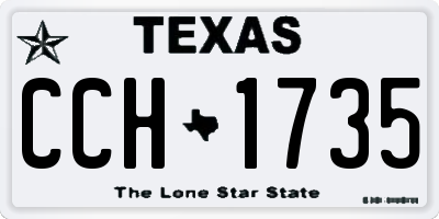 TX license plate CCH1735