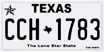 TX license plate CCH1783