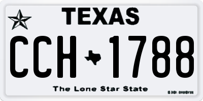 TX license plate CCH1788