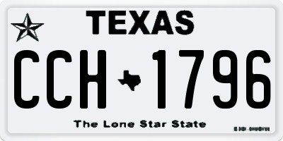 TX license plate CCH1796
