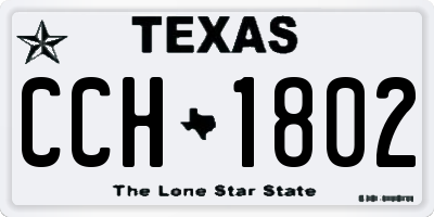 TX license plate CCH1802