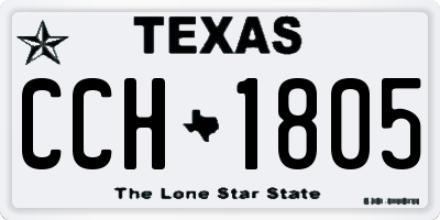 TX license plate CCH1805