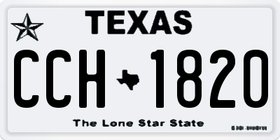 TX license plate CCH1820