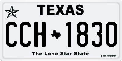 TX license plate CCH1830