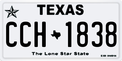 TX license plate CCH1838