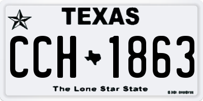 TX license plate CCH1863