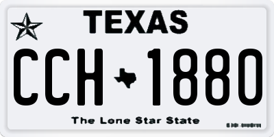 TX license plate CCH1880