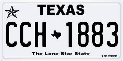 TX license plate CCH1883