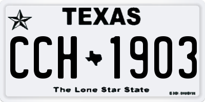 TX license plate CCH1903