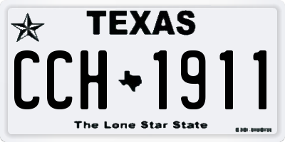 TX license plate CCH1911
