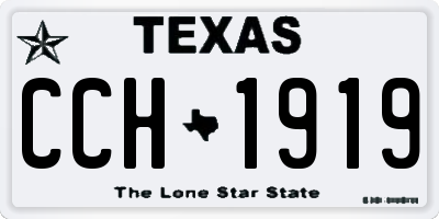 TX license plate CCH1919