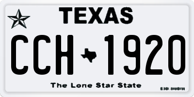 TX license plate CCH1920