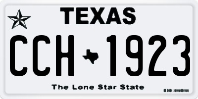TX license plate CCH1923
